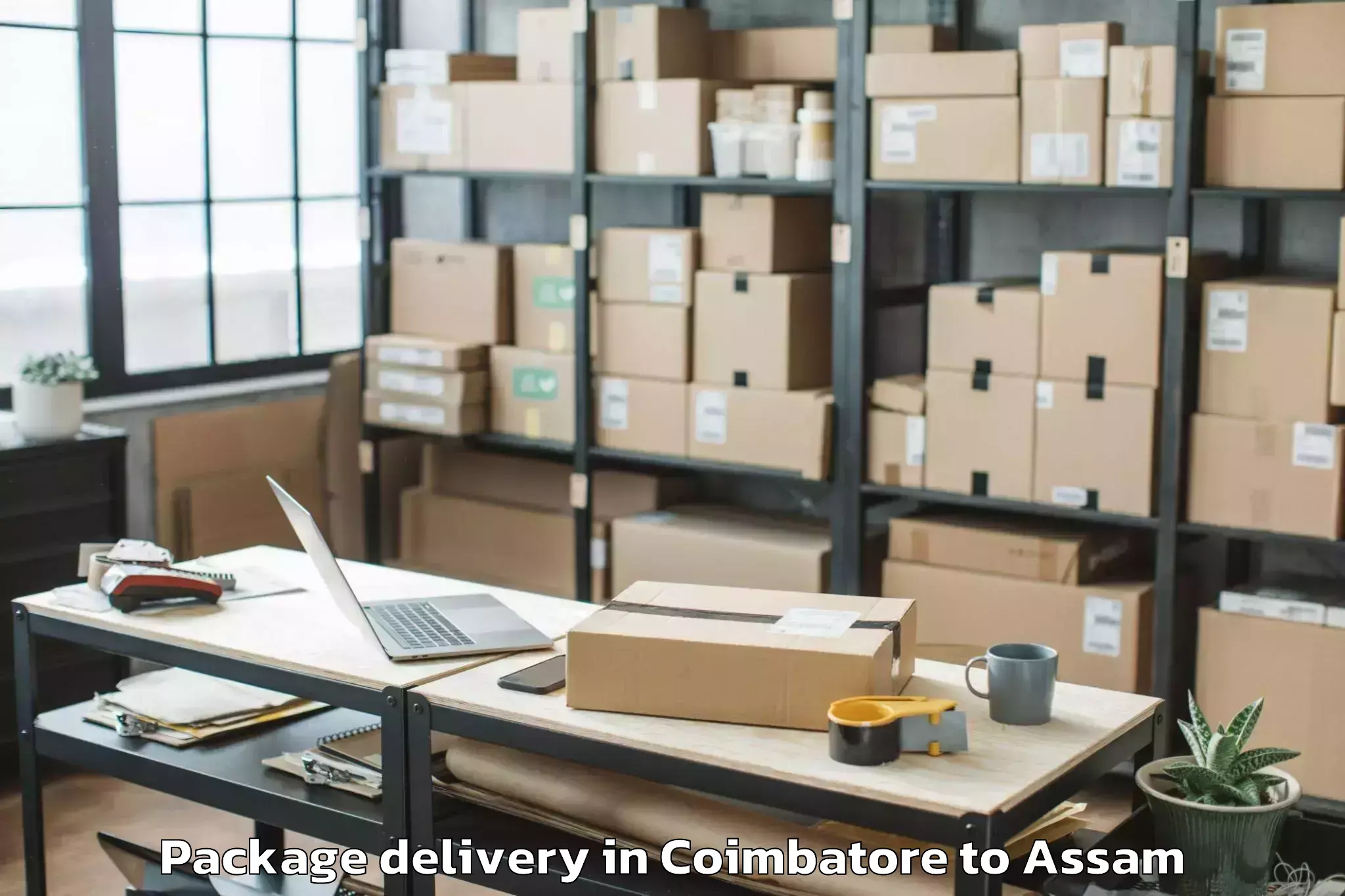 Reliable Coimbatore to Gossaigaon Pt Package Delivery